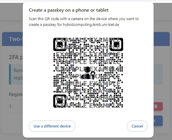 Scan the QR code with the camera of your device