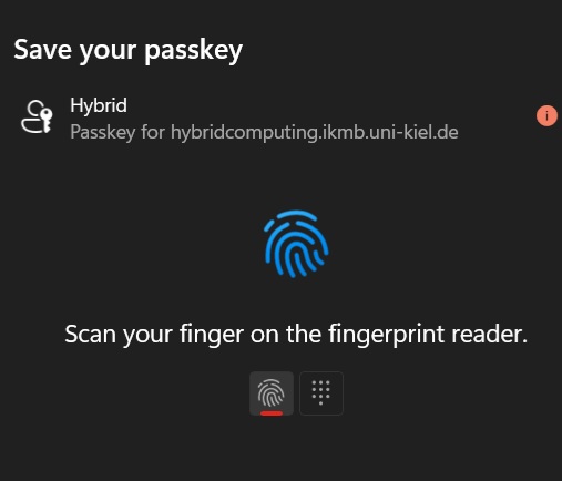  Choose where to save passkey
