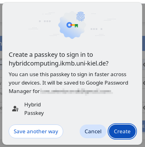 Create a passkey